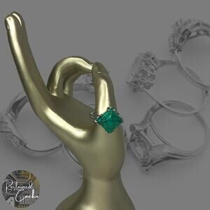 Turquoise Large Diamond Shaped Ring - Size 6.5